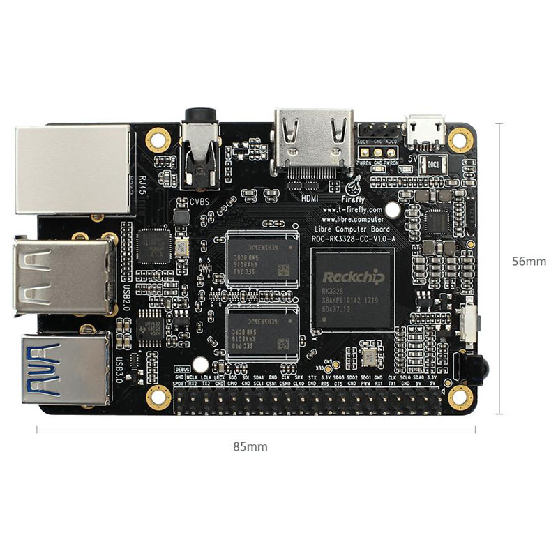 RK3328 SOC Quraşdırılmış lövhə